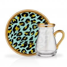 NIHAVENT HANDLE  TEA ST 6 PIECE LEOPAR MINT